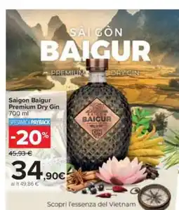 Carrefour Saigon Baigur Premium Dry Gin 700 ml offerta