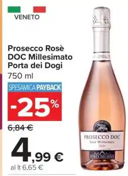 Carrefour Prosecco Rosè DOC Millesimato Porta dei Dogi offerta