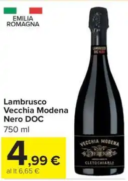 Carrefour Lambrusco Vecchia Modena Nero DOC offerta