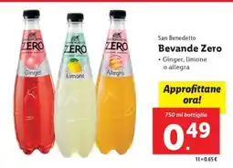 Lidl San Benedetto Bevande Zero offerta