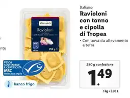 Lidl Ravioloni con tonno e cipolla di Tropea offerta