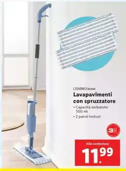 Lidl LIVARNO home Lavapavimenti con spruzzatore offerta