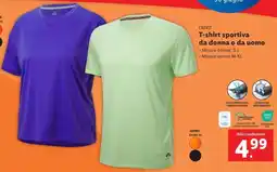 Lidl CRIVIT T-shirt sportiva da donna o da uomo offerta