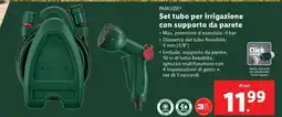 Lidl PARKSIDE Set tubo per irrigazione con supporto da parete offerta