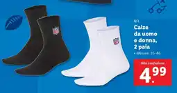 Lidl NFL Calze da uomo e donna, 2 paia offerta