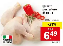 Lidl Quarto posteriore di pollo offerta