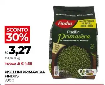 Coop Pisellini Primavera Findus offerta