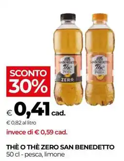 Coop THÈ O THÈ ZERO SAN BENEDETTO offerta