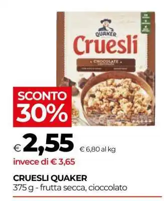 Coop Cruesli Quaker offerta