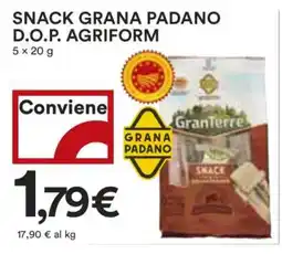 Coop SNACK GRANA PADANO D.O.P. AGRIFORM offerta