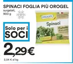 Coop Spinaci Foglia Più Orogel offerta