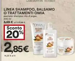 Coop LINEA SHAMPOO, BALSAMO O TRATTAMENTI OMIA offerta