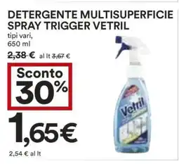 Coop Detergente Multisuperficie Spray Trigger Vetril offerta