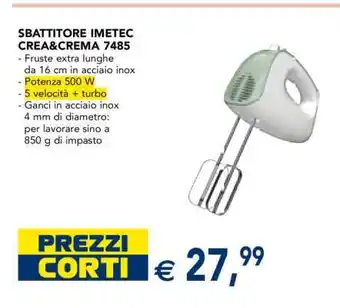 Esselunga SBATTITORE IMETEC CREA&CREMA 7485 offerta