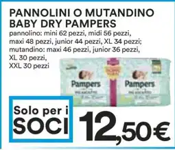 Coop Pannolini o Mutandino Baby-Dry Pampers offerta