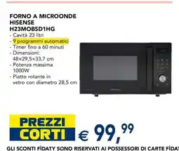 Esselunga FORNO A MICROONDE HISENSE H23MOBSD1HG offerta