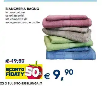 Esselunga BIANCHERIA BAGNO offerta