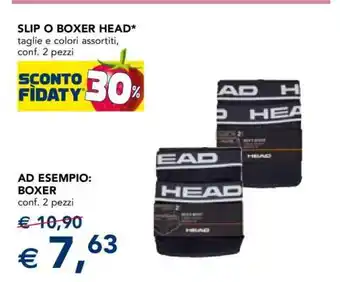 Esselunga SLIP O BOXER HEAD offerta
