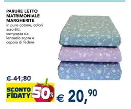 Esselunga PARURE LETTO MATRIMONIALE MARGHERITE offerta