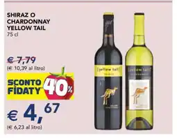 Esselunga SHIRAZ O CHARDONNAY YELLOW TAIL 75 cl offerta