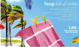 Ipercoop Set 4 mollette per teli mare offerta