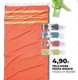 Ipercoop Telo mare fouta rigato offerta