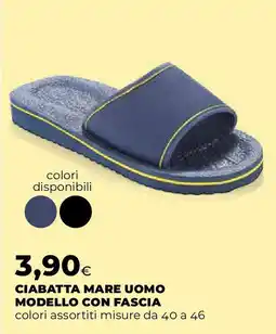 Ipercoop Ciabatta mare uomo modello con fascia offerta
