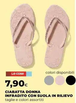 Ipercoop Ciabatta donna infradito con suola in rilievo Le cose offerta