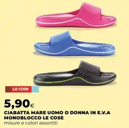 Ipercoop Ciabatta mare uomo o donna in e.v.a Le cose offerta
