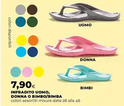 Ipercoop Infradito uomo, donna o bimbo/bimba offerta