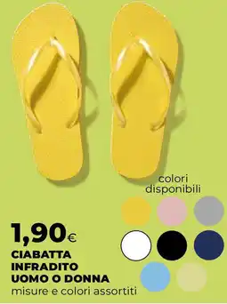 Ipercoop Ciabatta infradito uomo o donna offerta