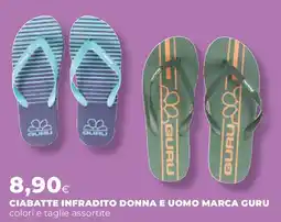Ipercoop Ciabatte infradito donna e uomo marca GURU offerta