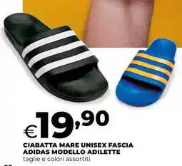 Ipercoop Ciabatta mare unisex fascia adidas modello adilette offerta