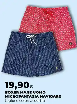 Ipercoop Boxer mare uomo microfantasia NAVIGARE offerta