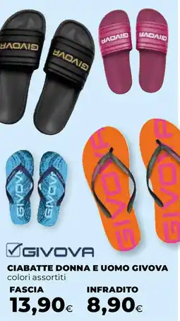 Ipercoop Ciabatte donna e uomo GIVOVA fascia offerta