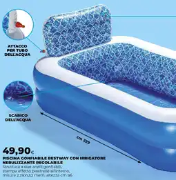 Ipercoop Piscina gonfiabile bestway con irrigatore nebulizzante regolabile offerta