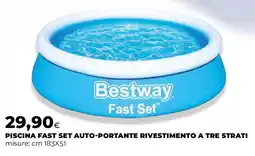 Ipercoop Bestway Piscina fast set auto-portante rivestimento a tre strati offerta