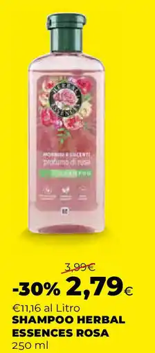 Ipercoop Shampoo herbal ESSENCES ROSA offerta