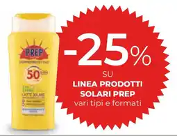 Ipercoop Linea prodotti solari PREP vari tipi offerta