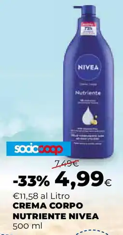 Ipercoop Crema corpo nutriente NIVEA offerta