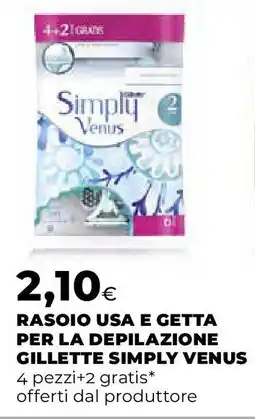 Ipercoop Rasoio usa e getta per la depilazione gillette simply venus offerta