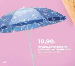 Ipercoop Ombrellone decoro cono gelato MARE SUN offerta