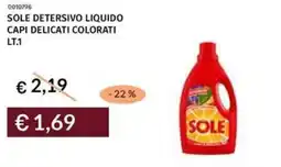 Prezzemolo e Vitale Sole detersivo liquido capi delicati colorati offerta