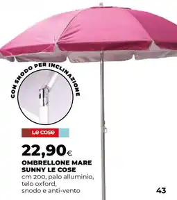 Ipercoop Ombrellone mare sunny LE COSE offerta