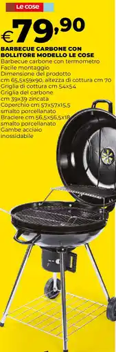 Ipercoop Barbecue carbone con bollitore modello LE COSE offerta