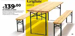 Ipercoop Set birreria in legno offerta
