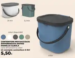 Ipercoop Contenitori per raccolta differenziata rotho modello albula offerta