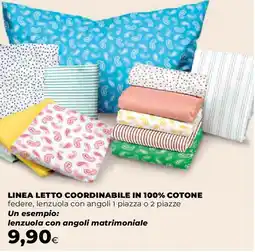 Ipercoop Linea letto coordinabile in 100% cotone offerta