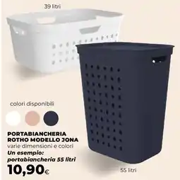 Ipercoop Portabiancheria rotho modello jona offerta