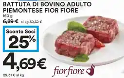 Coop Superstore Battuta di bovino adulto piemontese FIOR FIORE offerta